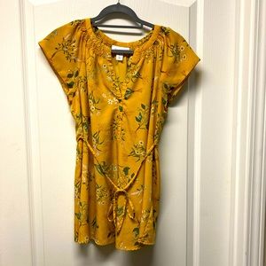 Motherhood Maternity Yellow Floral Top